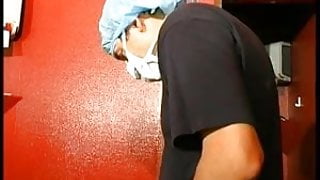 Fat French mature gets weird anal insertions